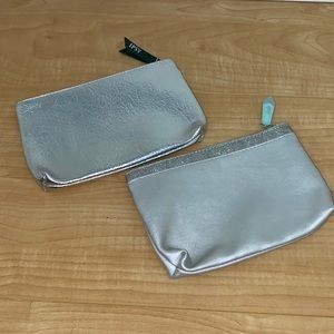 Silver Ipsy make up bags
